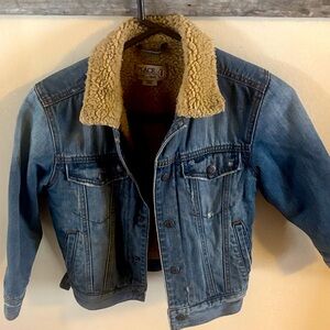 Place Denim Jacket with Sherpa Collar